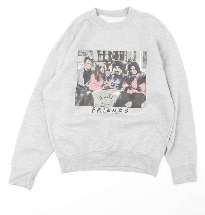 Friends Women's Grey Graphic Pullover Sweatshirt Size 12