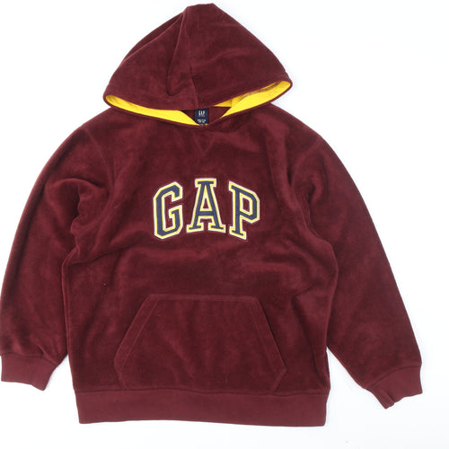 GAP Boys Red Pullover Hoodie 14-16 Years Logo Casual