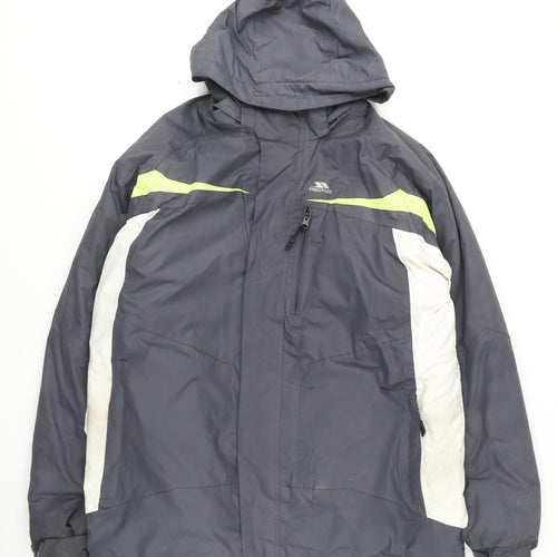 Trespass Men's Grey 2XL Hooded Waterproof Parka