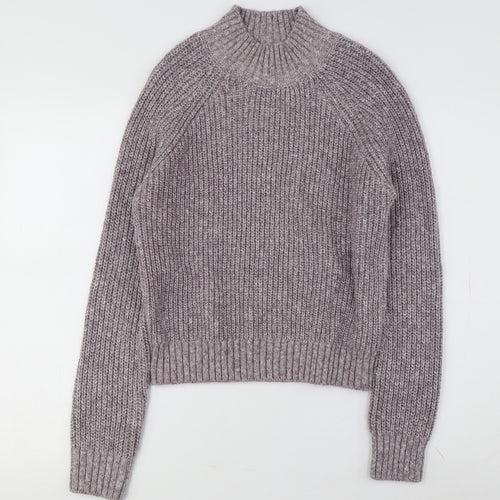 Fat Face Women's Grey Chunky-Knit Pullover Jumper