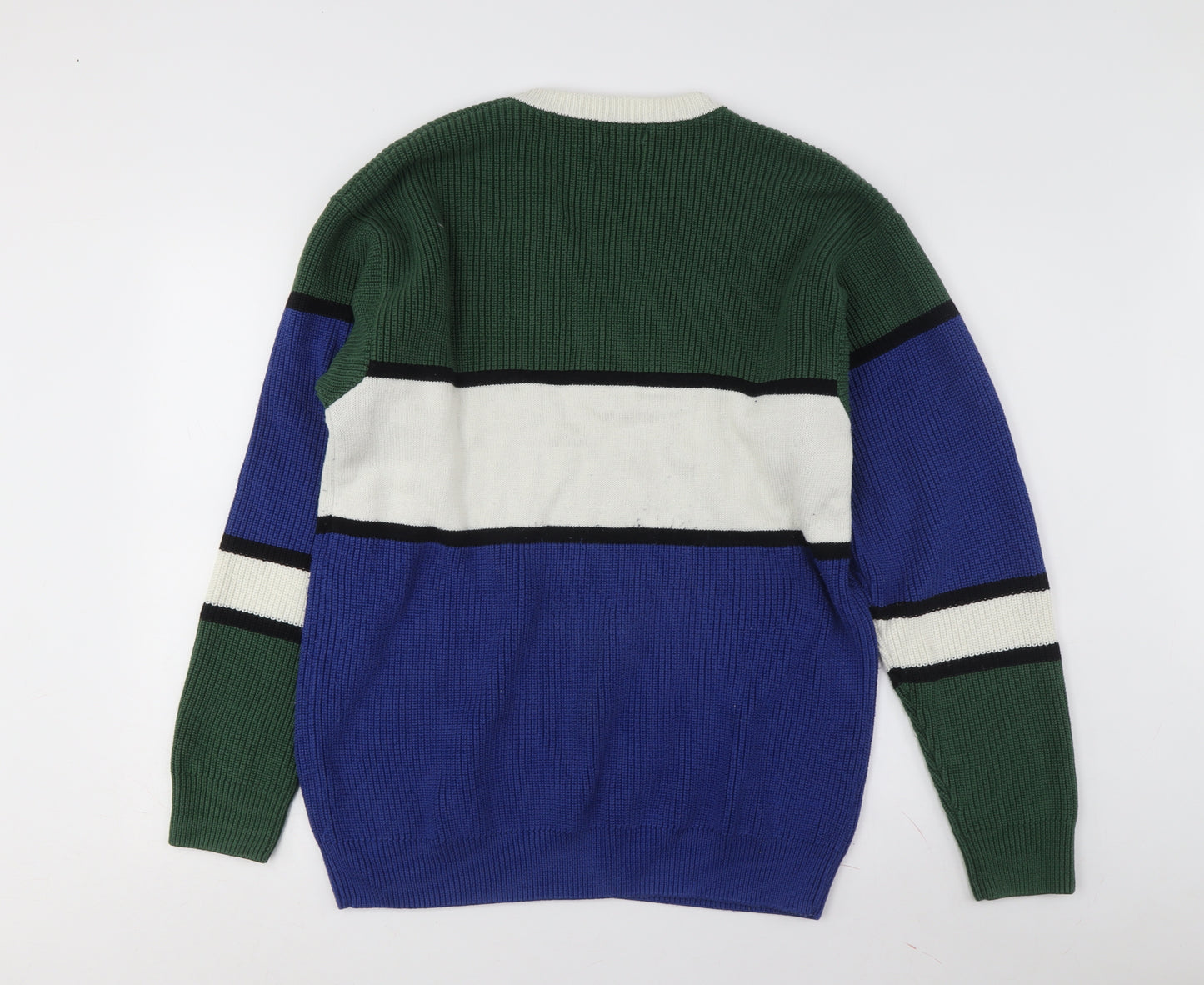 Thames Men's Striped V-Neck Jumper - Size M