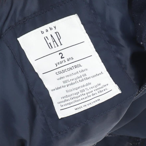 GAP Boys Blue Bodywarmer Jacket - 2 Years