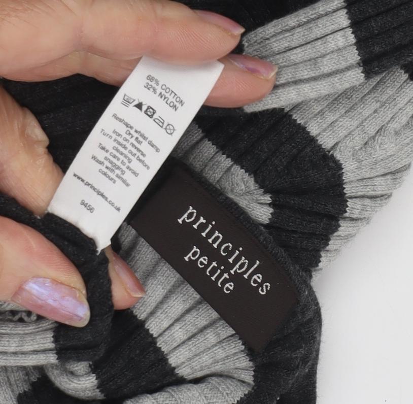 Principles Petite Women's Black Henley Jumper, Size 12