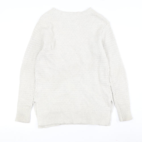 Gap Women's Ivory Pullover Jumper XS Cable-Knit