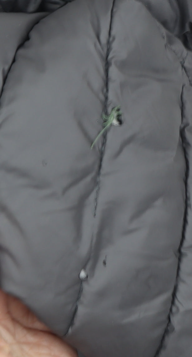 Napapijri Men's Grey Hooded Puffer Jacket M