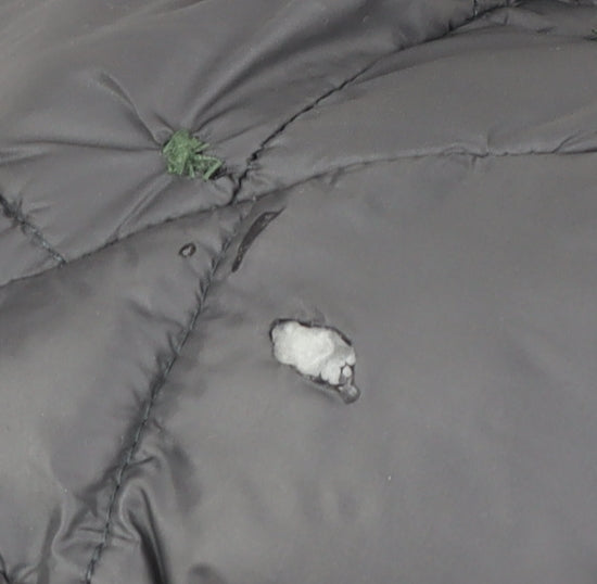 Napapijri Men's Grey Hooded Puffer Jacket M