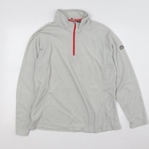 Regatta Women's Grey 1/4 Zip Fleece Sweatshirt, Size 16