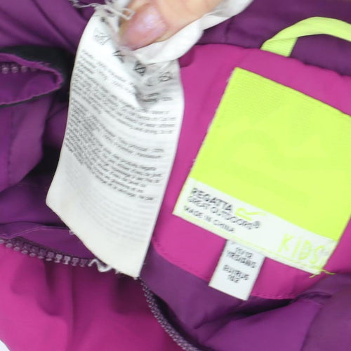 Regatta Girls Purple Puffer Jacket 12 Years Waterproof