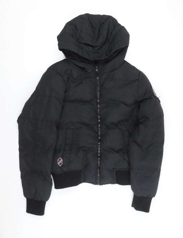 PSNF Men's Black Puffer Jacket Medium Hooded