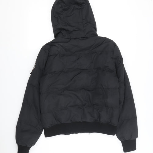 PSNF Men's Black Puffer Jacket Medium Hooded