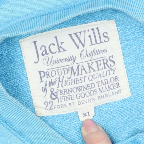 Jack Wills Men's Blue Crew Neck Pullover Sweatshirt XL