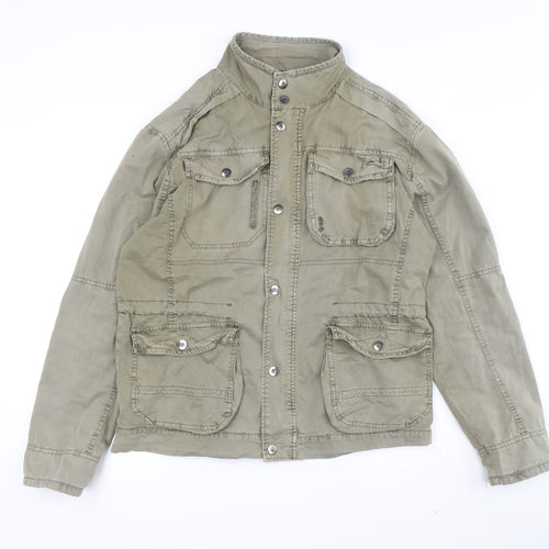 Deluxe Men's Green Cotton Jacket, L, Gothic, Casual