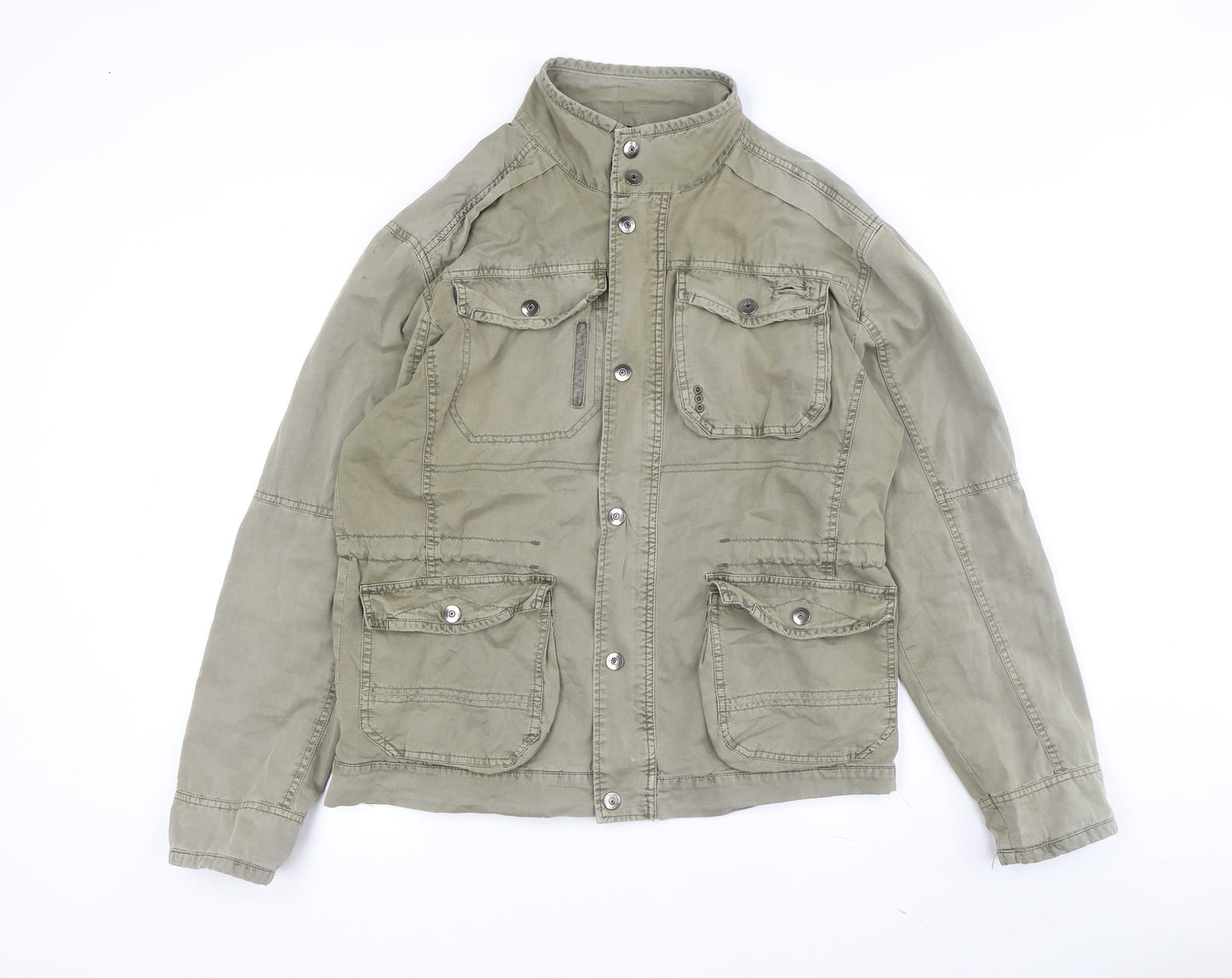 Deluxe Men's Green Cotton Jacket, L, Gothic, Casual