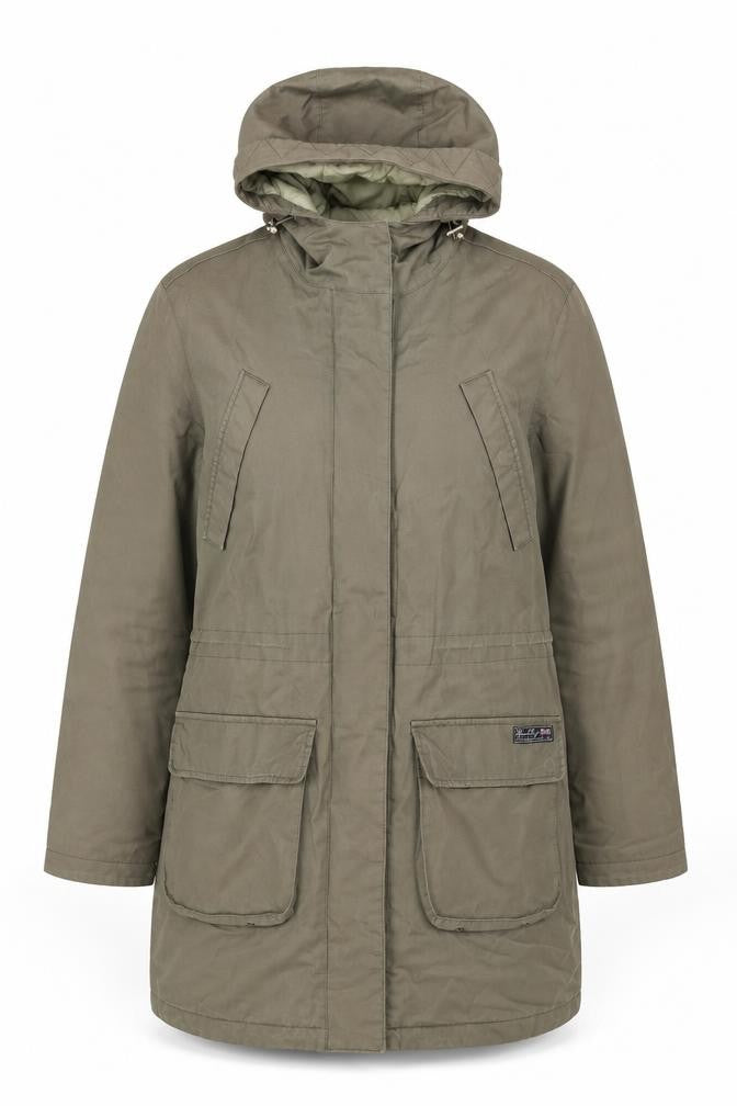 Front view of Henri Lloyd Green Parka Jacket, unisex, s, winter style