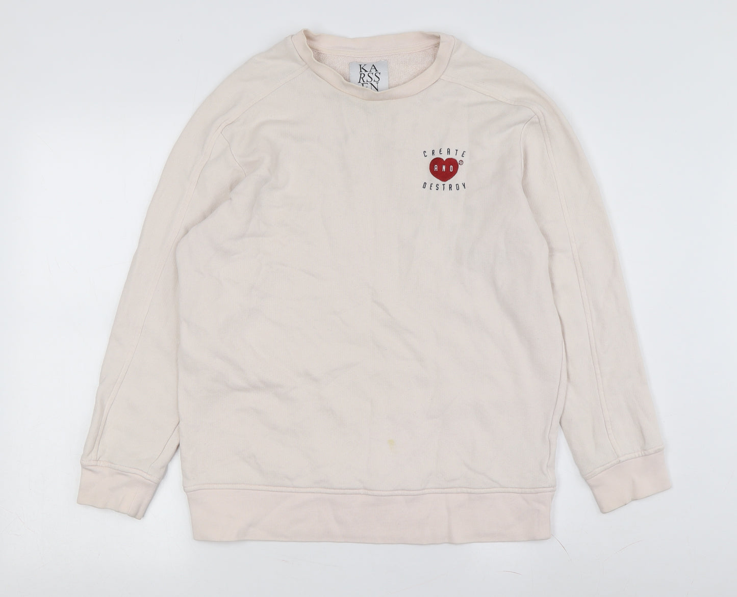 Zoe Karssen Beige Women's Pullover Sweatshirt M