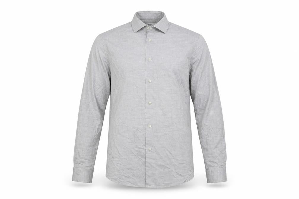 Reiss Men's Grey Slim Fit Dress Shirt M