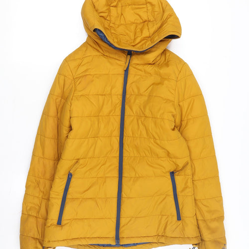 Peter Storm Women's Yellow Puffer Jacket M Hooded Outdoor