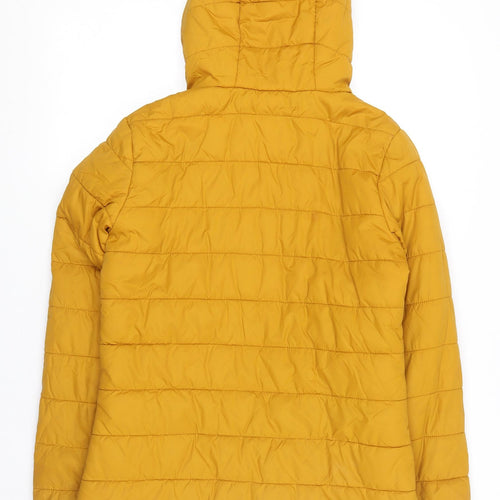Peter Storm Women's Yellow Puffer Jacket M Hooded Outdoor
