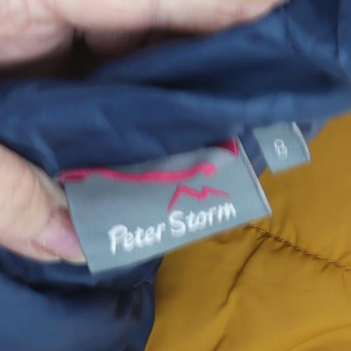 Peter Storm Women's Yellow Puffer Jacket M Hooded Outdoor