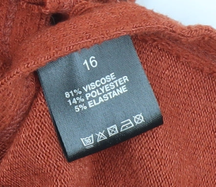 Maison de Nimes Women's Orange T-Shirt Size 16