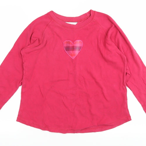 NEXT Girls Red Crew Neck Cotton T-Shirt, M