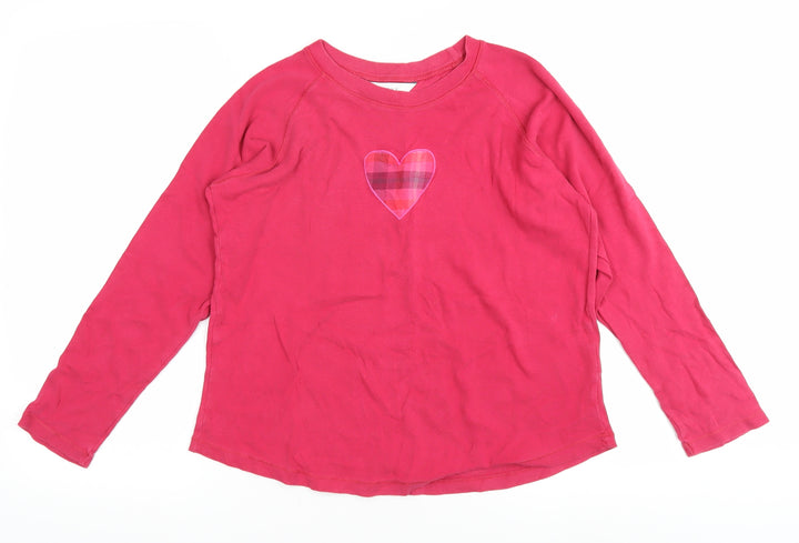 NEXT Girls Red Crew Neck Cotton T-Shirt, M