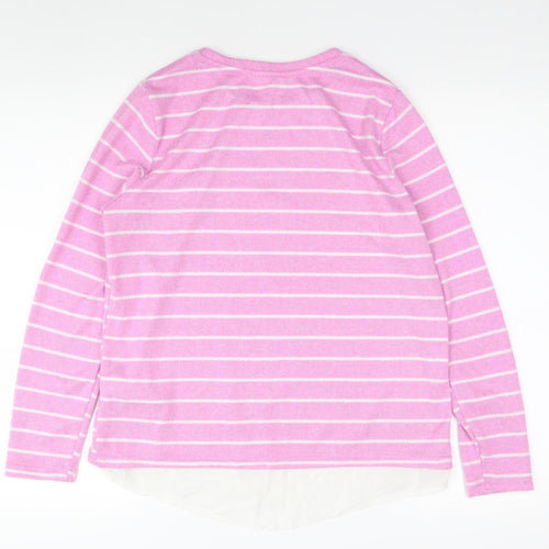 Beloved Women's Pink Long Sleeve Striped Knit Top
