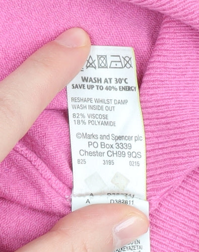 Marks and Spencer Women's Pink Cardigan Size 14