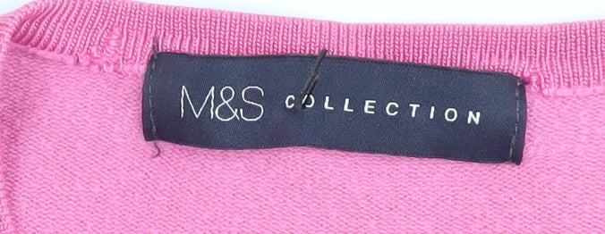Marks and Spencer Women's Pink Cardigan Size 14