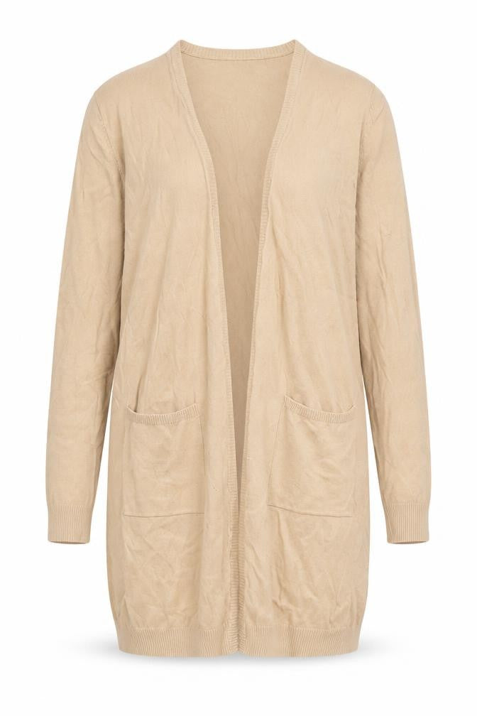 Front view of Jachs Girlfriend Beige Women's Cardigan M