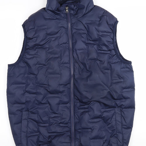 American Stitch Mens Blue Puffer Waistcoat S