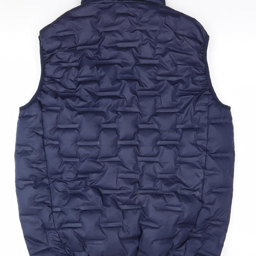 American Stitch Mens Blue Puffer Waistcoat S