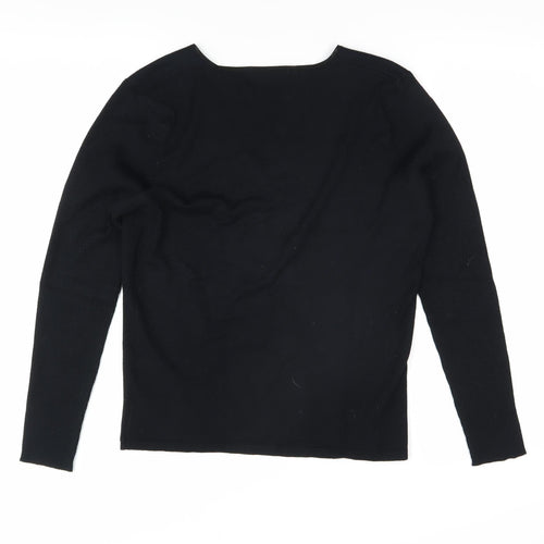 Marks & Spencer Black Viscose Women's Long Sleeve Blouse