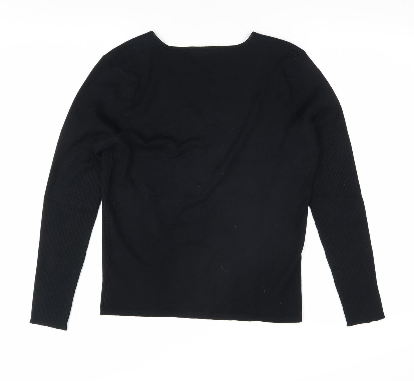Marks & Spencer Black Viscose Women's Long Sleeve Blouse