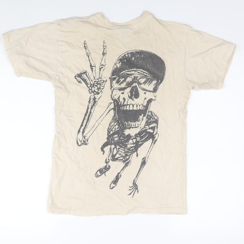 Obey Men’s Beige Graphic Print T-Shirt - Size S