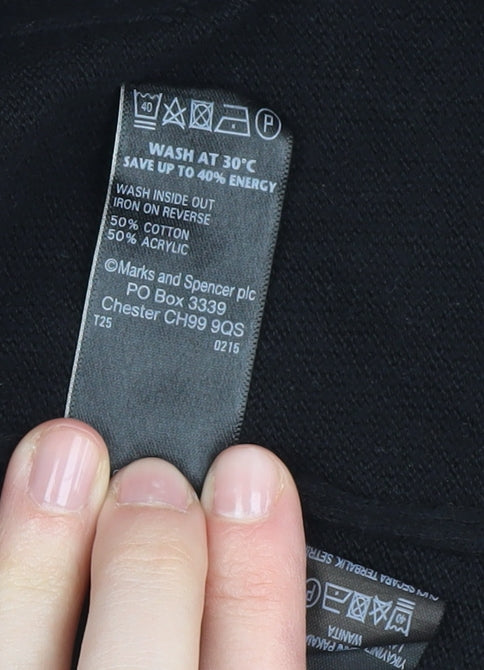 Marks and Spencer Women's Black Cardigan L Open Style