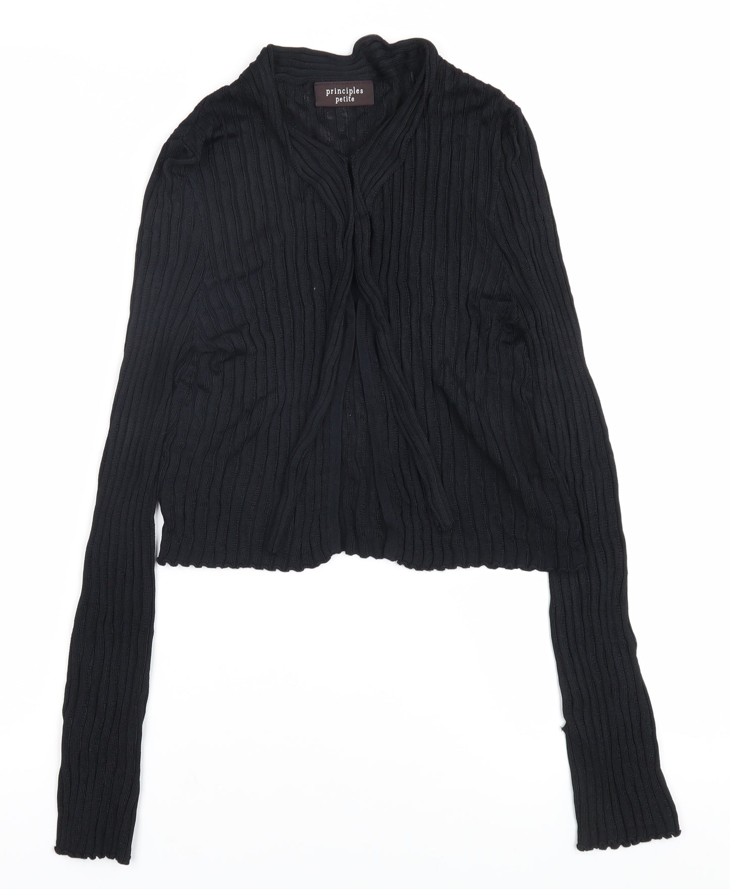 Principles Women's Black Petite Cardigan, Size 8, Long Sleeve