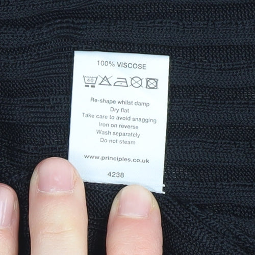 Principles Women's Black Petite Cardigan, Size 8, Long Sleeve