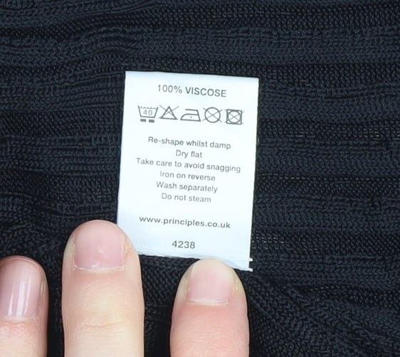 Principles Women's Black Petite Cardigan, Size 8, Long Sleeve