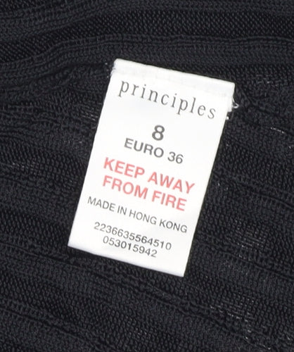 Principles Women's Black Petite Cardigan, Size 8, Long Sleeve