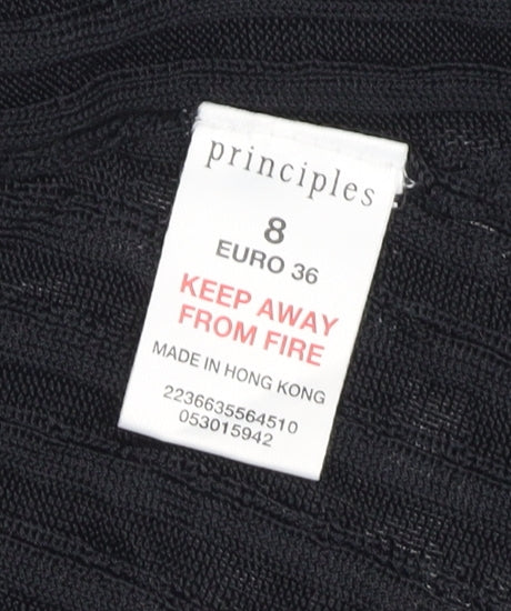 Principles Women's Black Petite Cardigan, Size 8, Long Sleeve