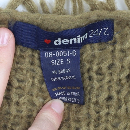 Denim 24/7 Women's Brown Chunky Cardigan S