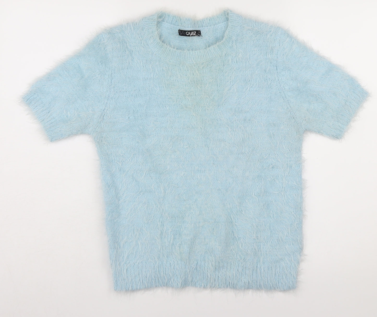 Quiz Women's Blue Chunky-Knit Pullover Jumper M