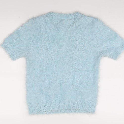 Quiz Women's Blue Chunky-Knit Pullover Jumper M