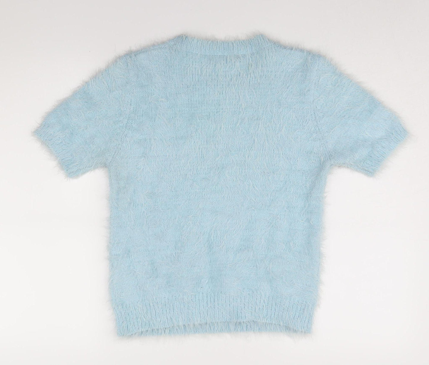 Quiz Women's Blue Chunky-Knit Pullover Jumper M