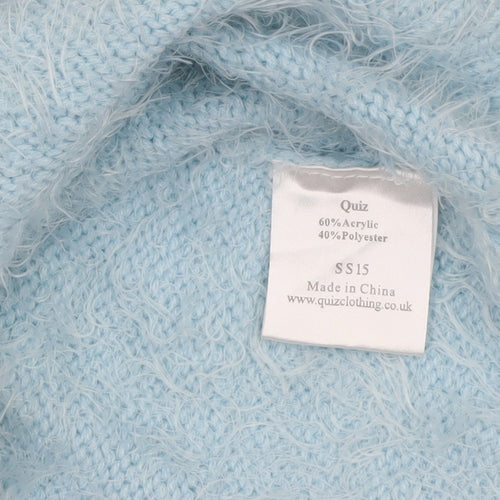 Quiz Women's Blue Chunky-Knit Pullover Jumper M
