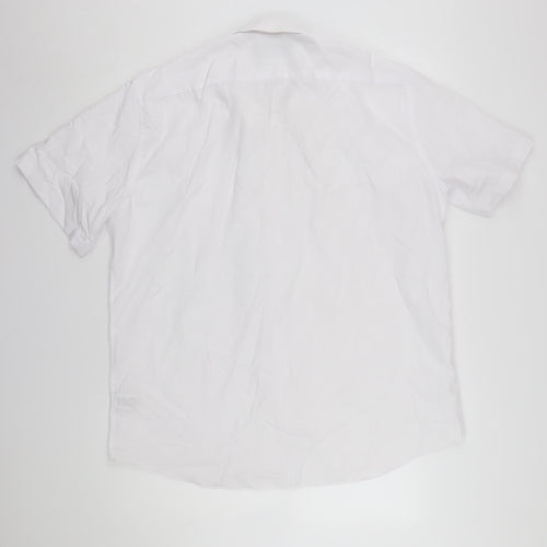 Marks and Spencer White Short Sleeve Men's Formal Shirt