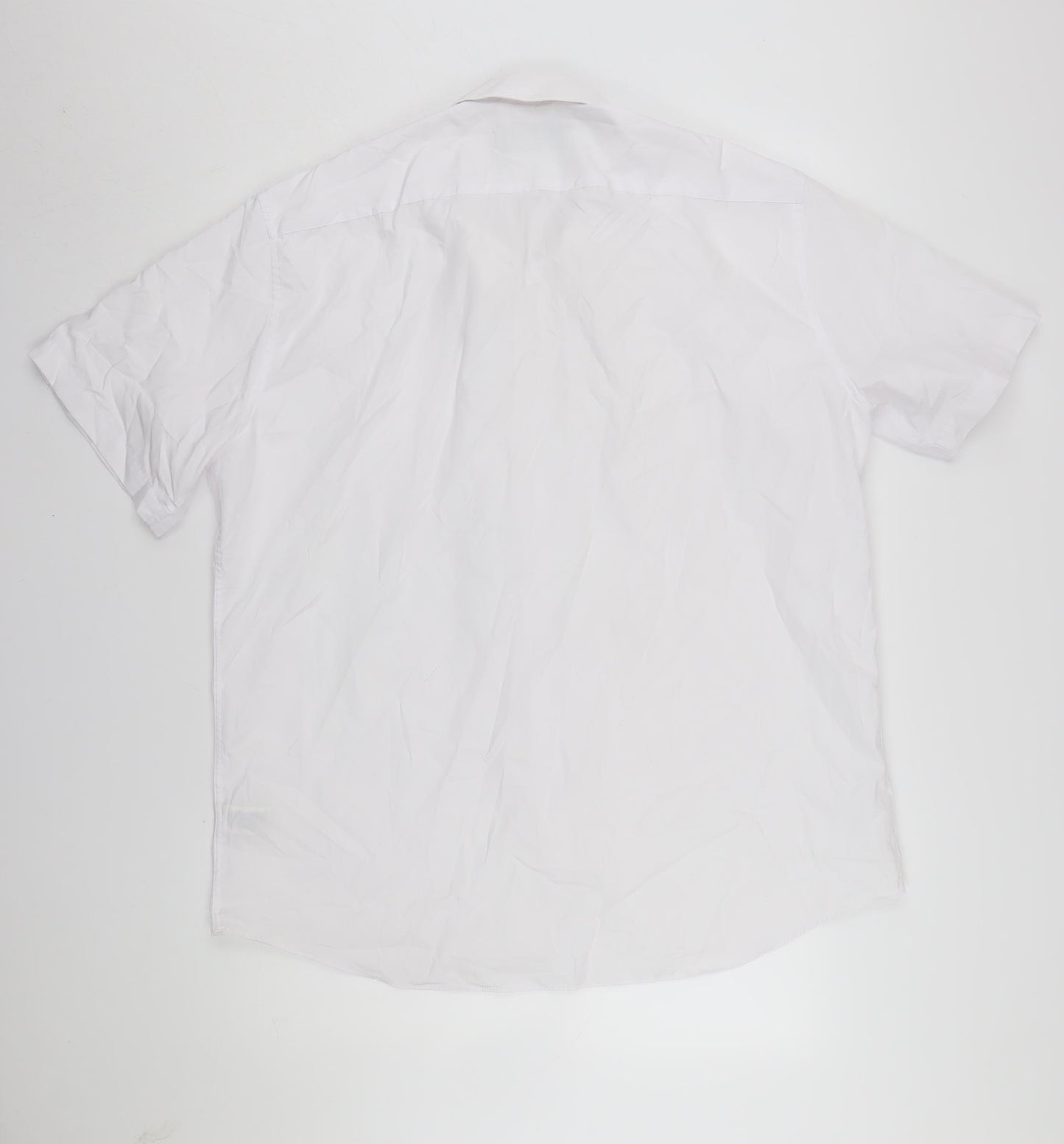 Marks and Spencer White Short Sleeve Men's Formal Shirt