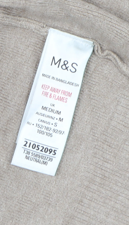 Marks and Spencer Women's Beige Cardigan M Knit