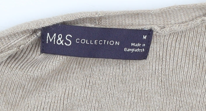 Marks and Spencer Women's Beige Cardigan M Knit